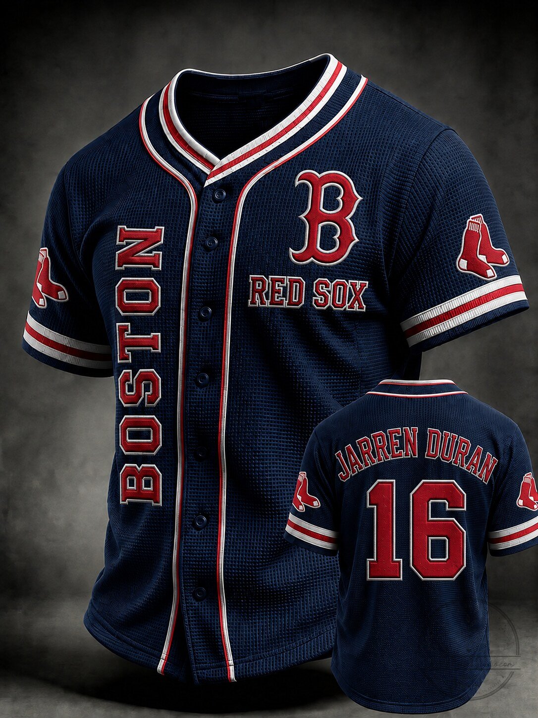Boston Red Sox Baseball Jersey – Classic V-Neck Button-Up, Made of Premium Cotton-Blend Fabric for Fans and Casual Use