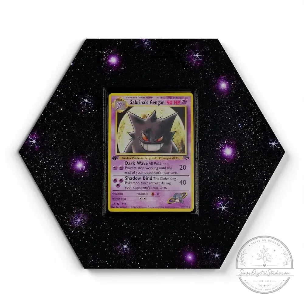 Sabrina's Gengar Pokémon Card Artwork Hexagon Wall Art
