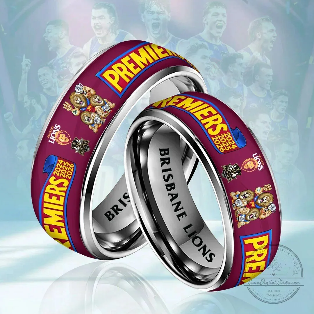 Brisbane Lions 2026 AFL Premiers Commemorative Alloy Ring