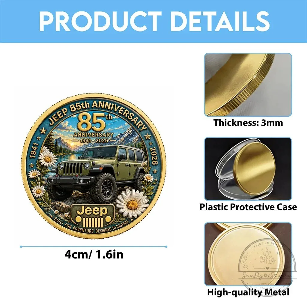 Jeep 85th Anniversary Daisy Commemorative Collectible Coin 7 Jeep 85th Anniversary Daisy Commemorative Collectible Coin