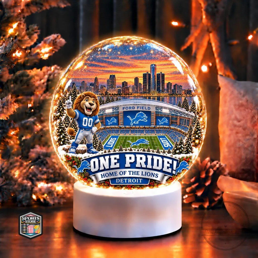 Detroit Lions Ford Field Christmas Snow Globe Collectible Decoration Detroit Lions Ford Field Christmas Snow Globe Collectible Decoration