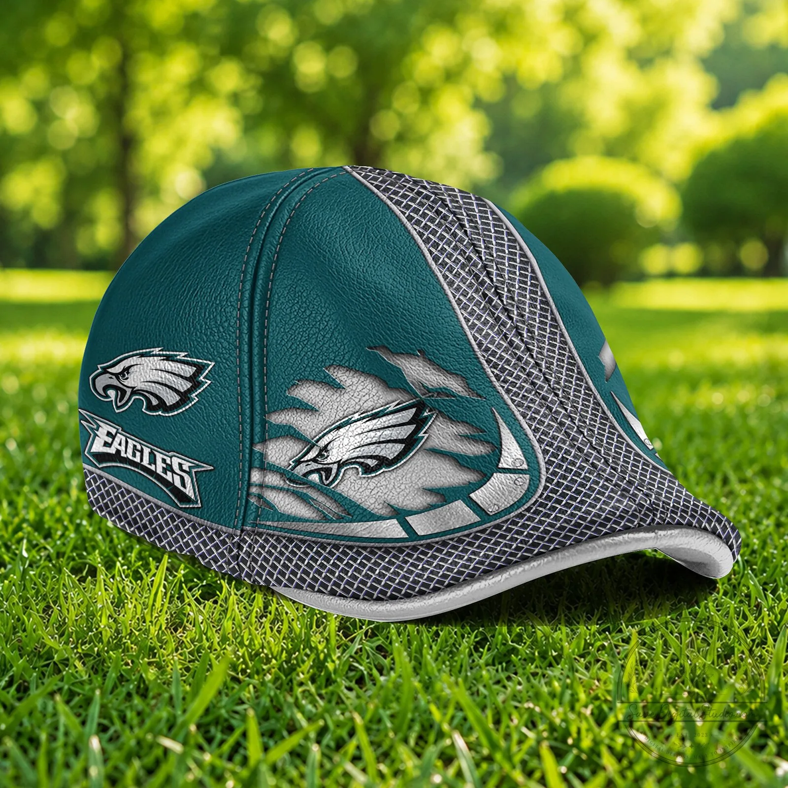 Philadelphia Eagles National Football League Distressed Logo Flat Cap Hat 5 Philadelphia Eagles National Football League Distressed Logo Flat Cap Hat