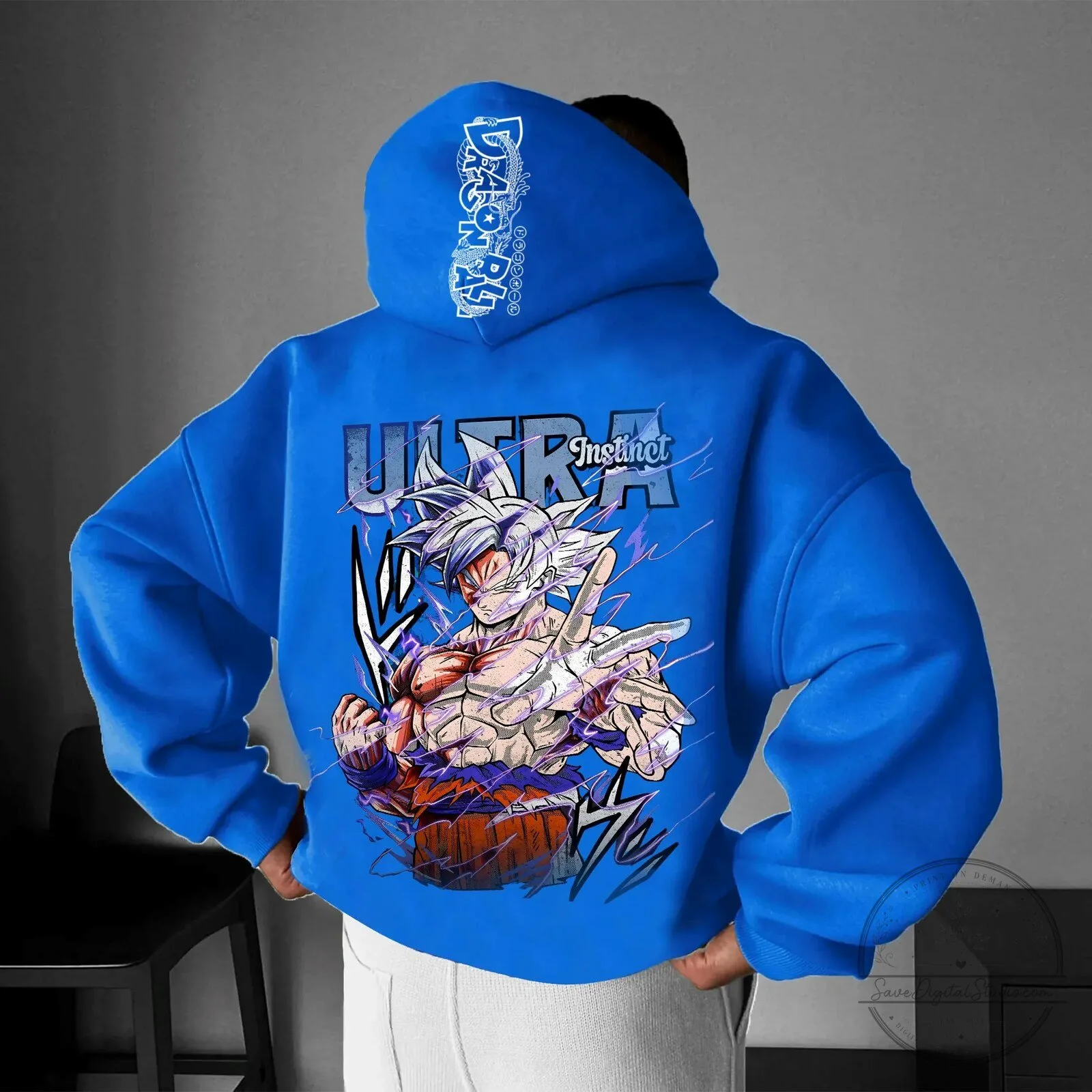 Dragon Ball Super Goku Ultra Instinct Anime Graphic Streetwear Hoodie