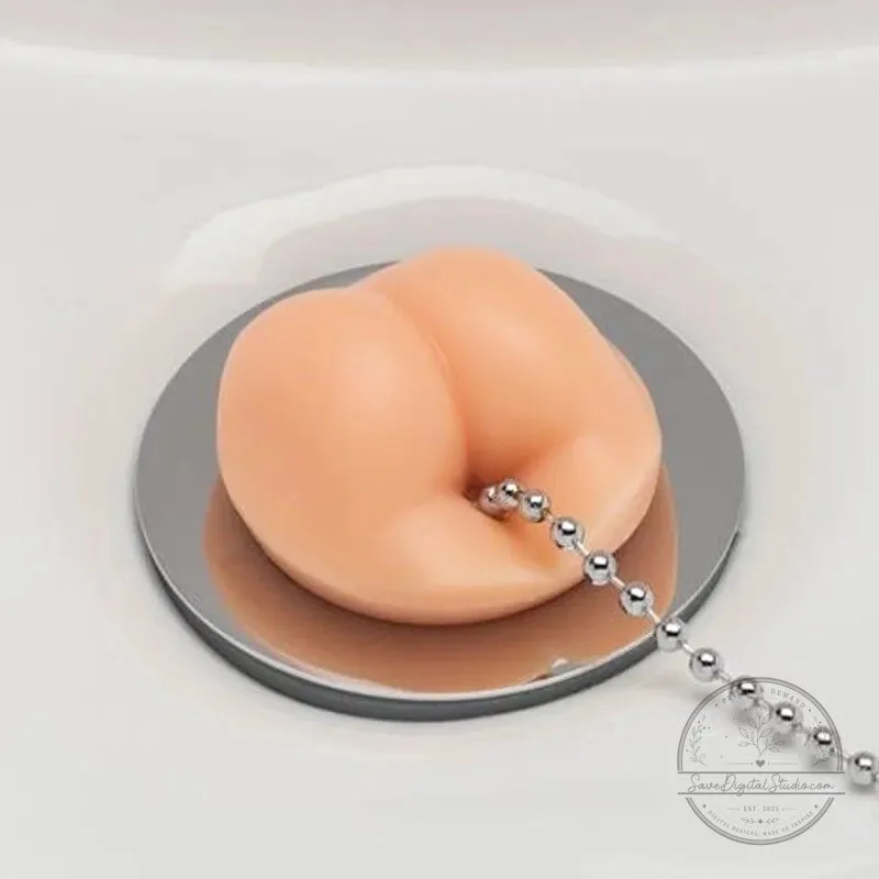 Funny Butt Shaped Bathtub Drain Stopper Plug with Chain