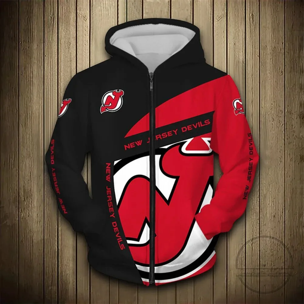 New Jersey Devils Full-Zip Graphic Hoodie