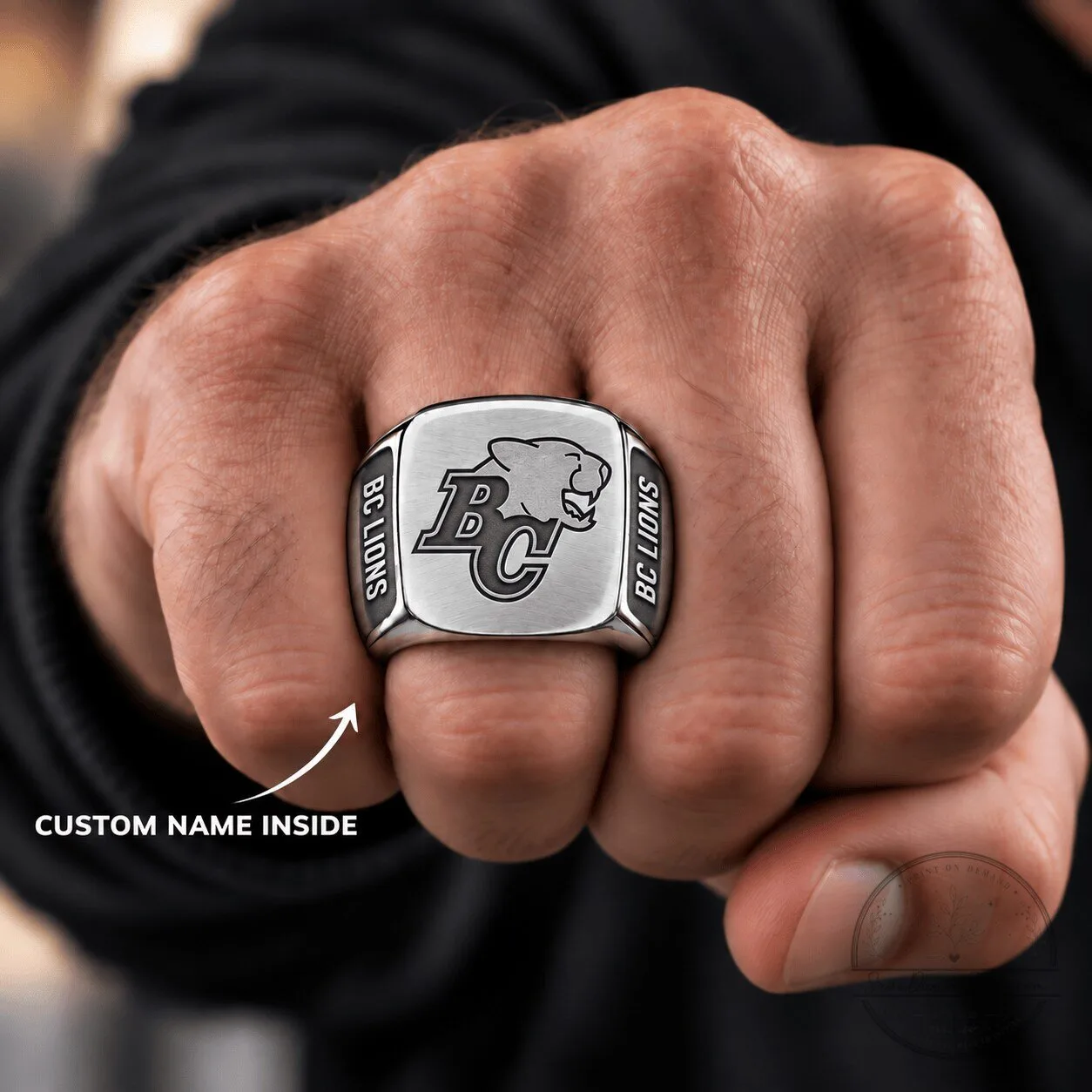 BC Lions Canadian Football League Championship Ring with Custom Engraving