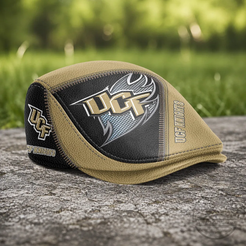 University of Central Florida Knights NCAA Golf Flat Cap, Jeff Cap University of Central Florida Knights NCAA Golf Flat Cap, Jeff Cap