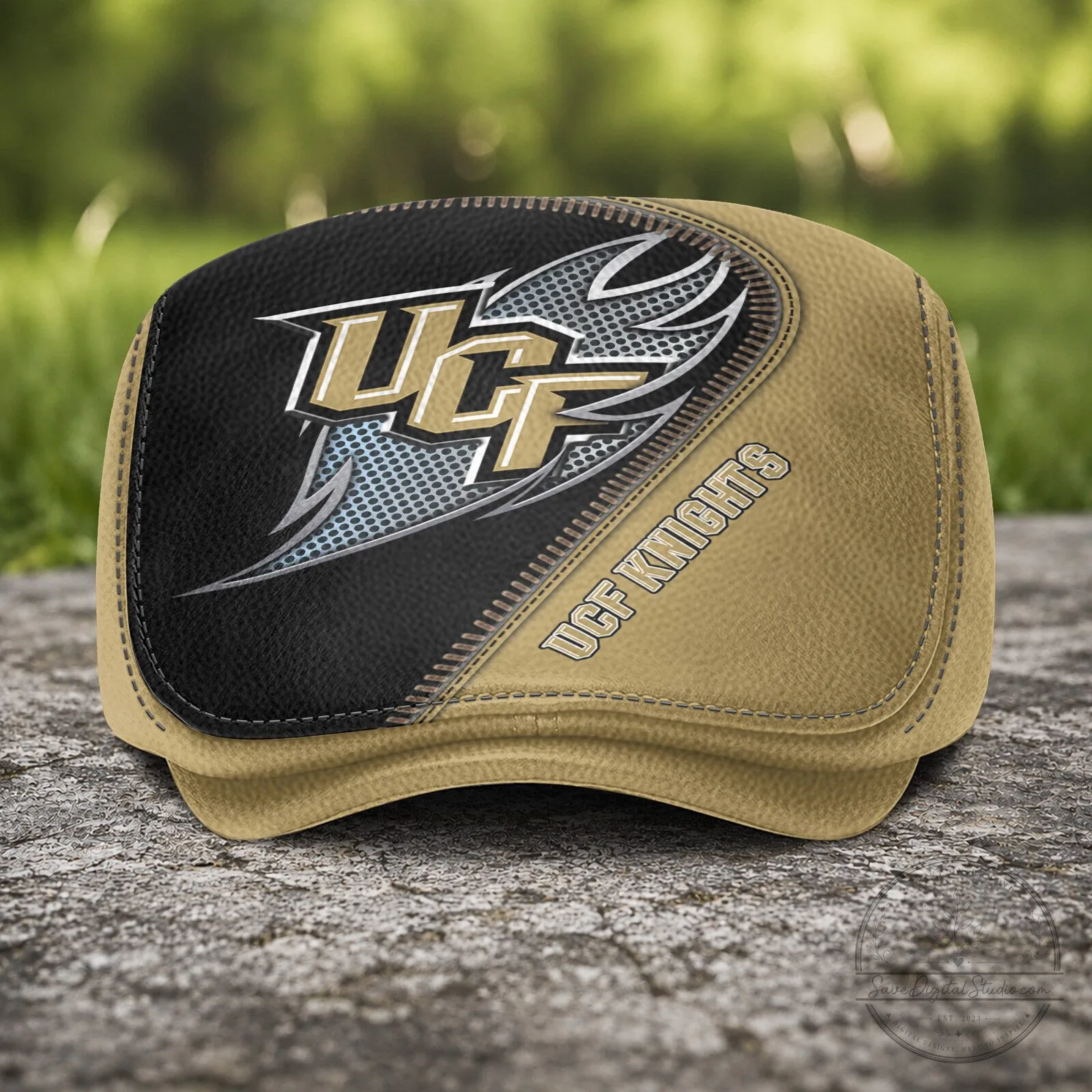 University of Central Florida Knights NCAA Golf Flat Cap, Jeff Cap 6 University of Central Florida Knights NCAA Golf Flat Cap, Jeff Cap