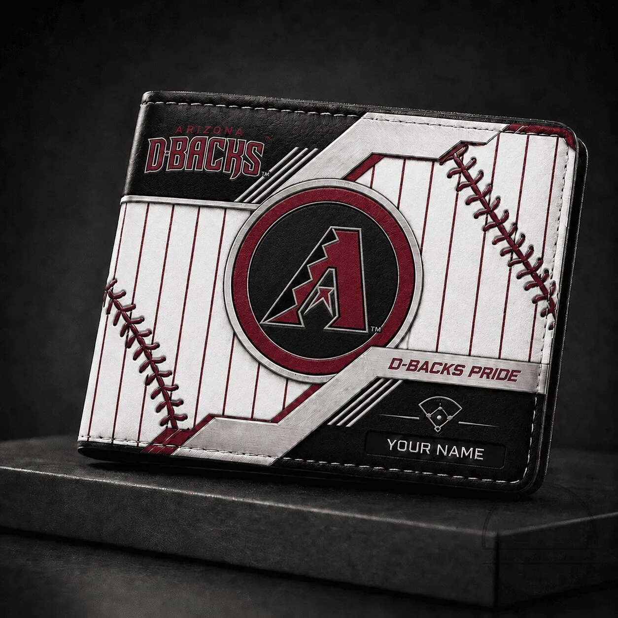 Arizona Diamondbacks Baseball Team Personalized Wallet for Men