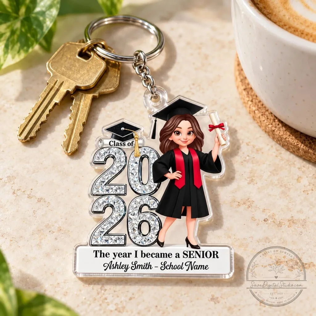 Personalized Class of 2026 Graduation Senior Acrylic Keychain Gift Personalized Class of 2026 Graduation Senior Acrylic Keychain Gift
