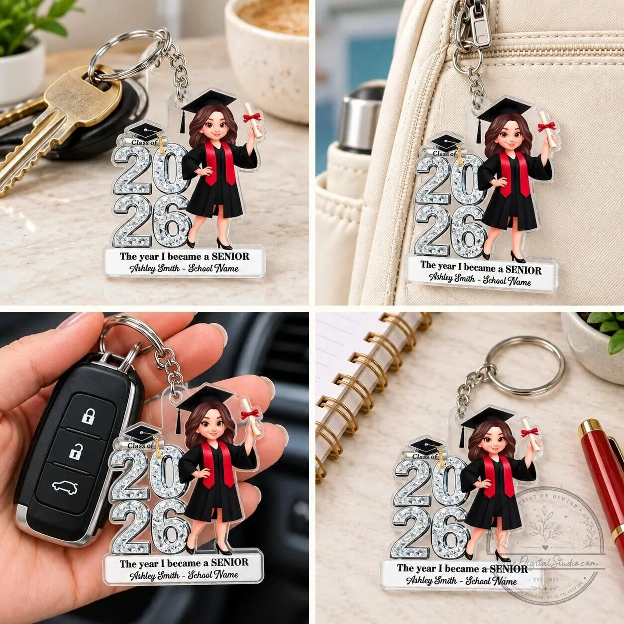 Personalized Class of 2026 Graduation Senior Acrylic Keychain Gift 11 Personalized Class of 2026 Graduation Senior Acrylic Keychain Gift