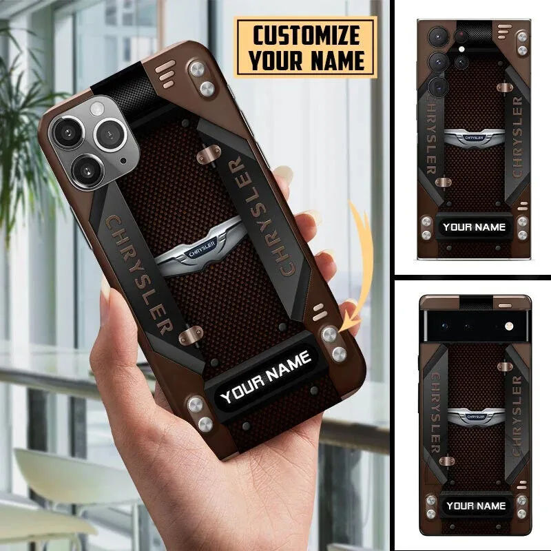 Chrysler Logo Custom Name Blue Carbon Fiber Style Personalized Phone Case 9 Chrysler Logo Custom Name Blue Carbon Fiber Style Personalized Phone Case