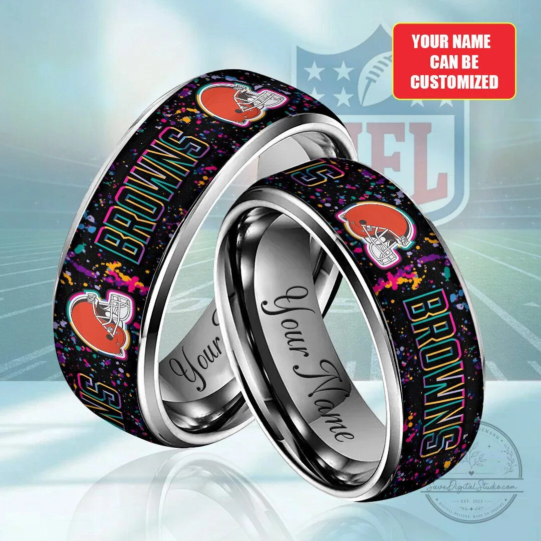 Cleveland Browns Crucial Catch Personalized Custom Football Team Ring 1 Cleveland Browns Crucial Catch Personalized Custom Football Team Ring
