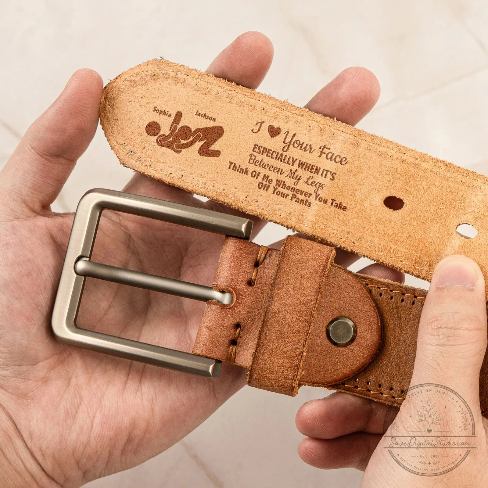 Funny Adult Humor Hidden Message Engraved Leather Belt for Men 5 Funny Adult Humor Hidden Message Engraved Leather Belt for Men