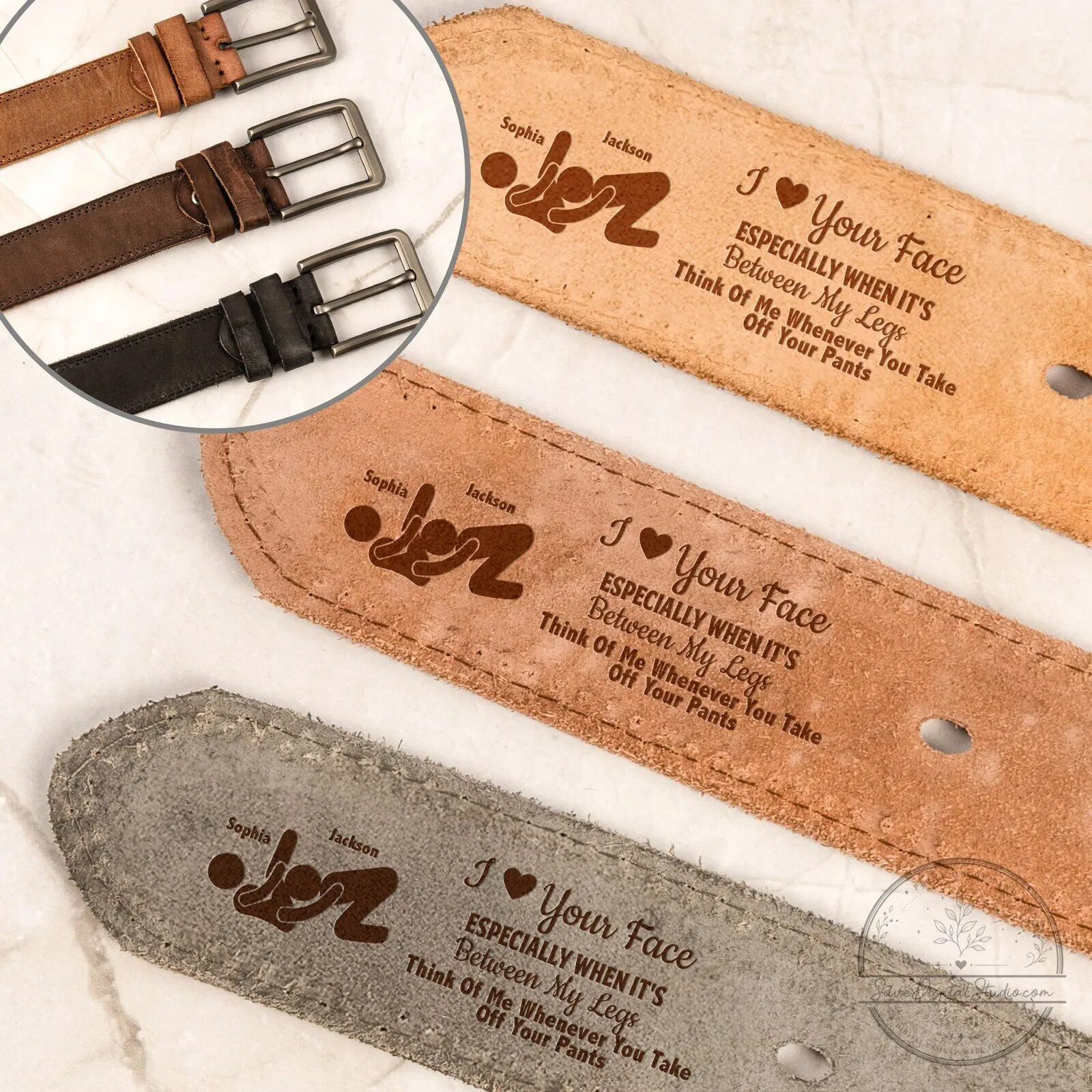 Funny Adult Humor Hidden Message Engraved Leather Belt for Men 6 Funny Adult Humor Hidden Message Engraved Leather Belt for Men