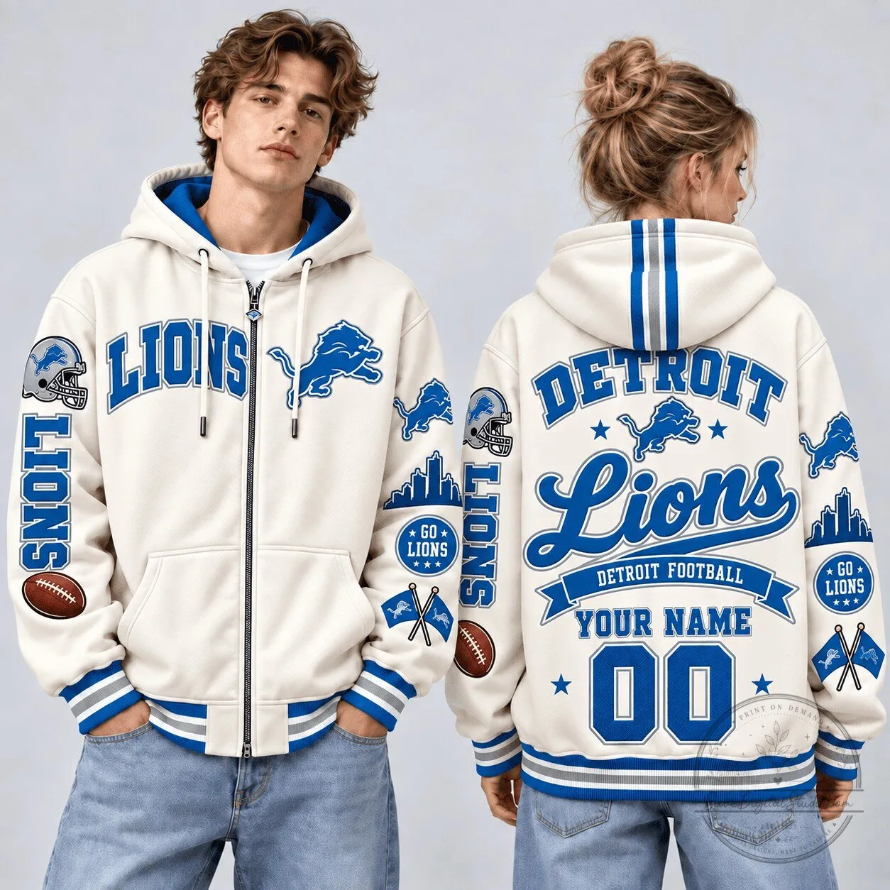 Detroit Lions NFL Football Personalized Champions Style Full-Zip Hoodie 1 Detroit Lions NFL Football Personalized Champions Style Full-Zip Hoodie