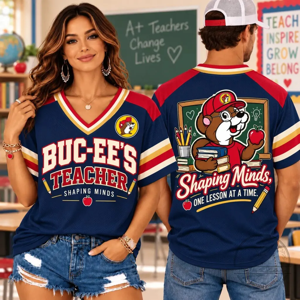 Buc-ee's Teacher Shaping Minds One Lesson At A Time Baseball Jersey Buc-ee's Teacher Shaping Minds One Lesson At A Time Baseball Jersey